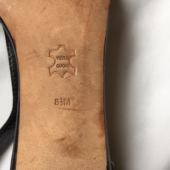 Via Spiga Black Leather High Heel Sandal - Picture 3 of 4